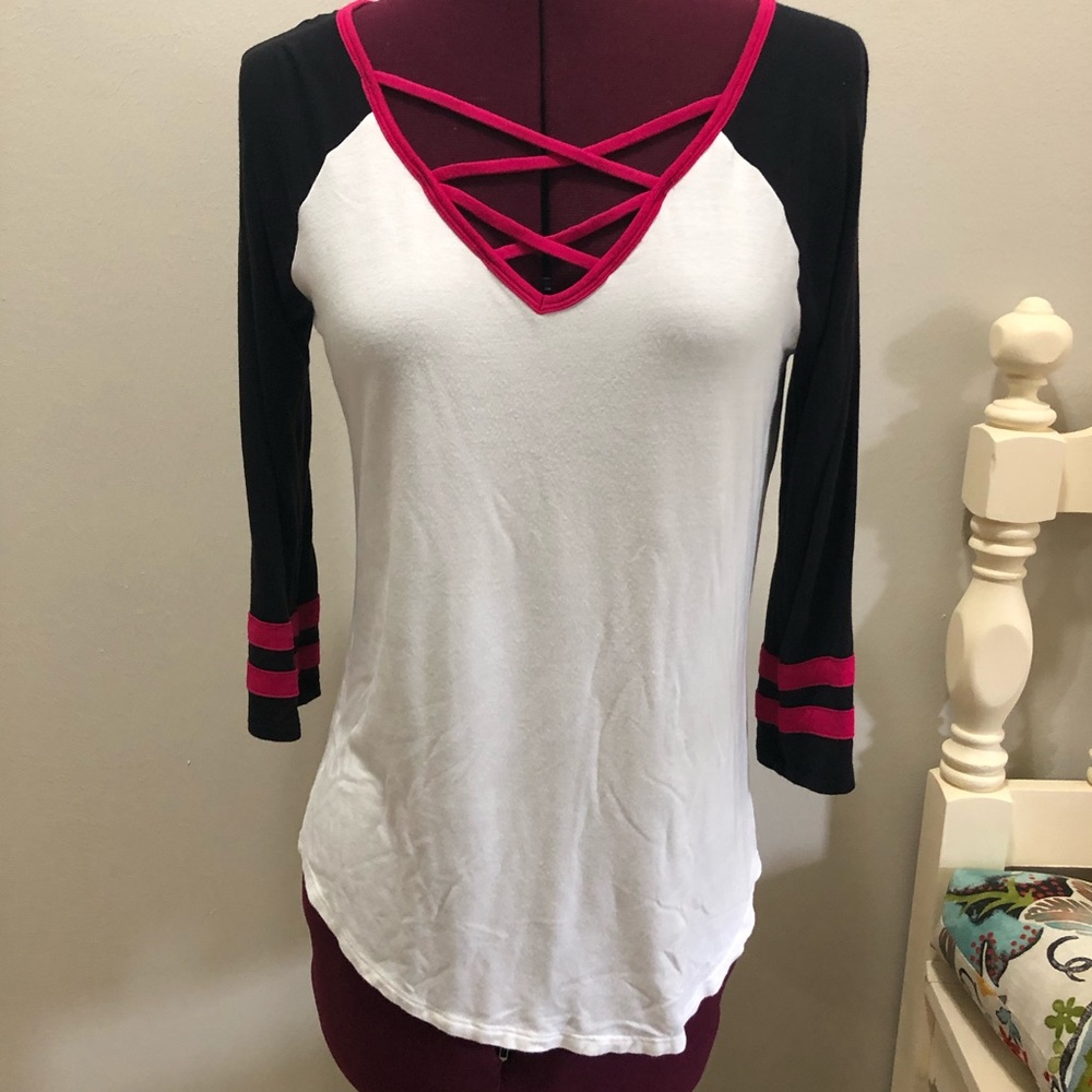 2 for $10 Soft baseball tee w/cross detail